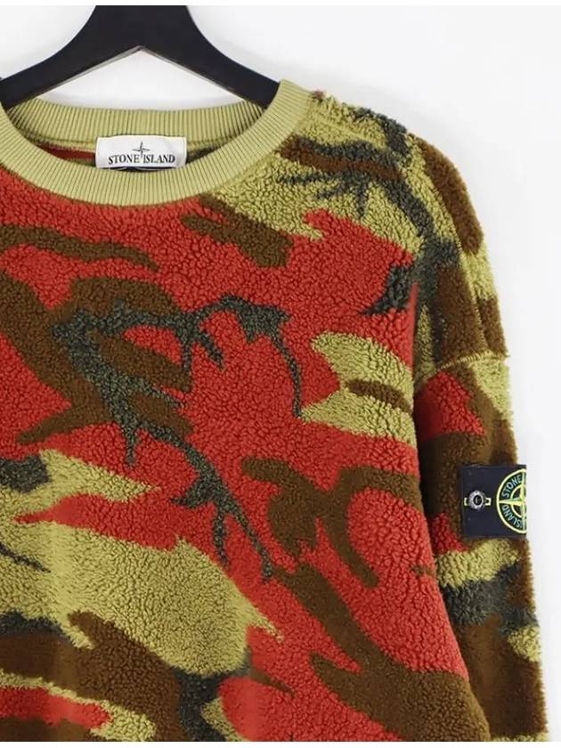 Wappen Patch Camouflage Fleece Knit Top Green - STONE ISLAND - BALAAN 3