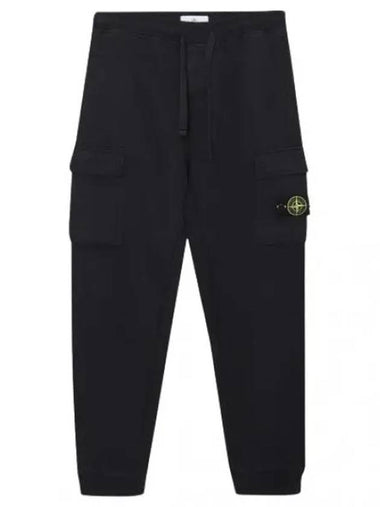 Garment Dyed Cotton Fleece Cargo Jogger Pants - STONE ISLAND - BALAAN 1