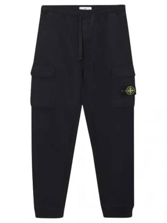 Garment Dying Cotton Fleece Cargo Jogger Pants Men s - STONE ISLAND - BALAAN 1