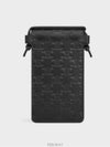 Cell Phone Pouch Triomphe Embossed Calfskin Black - CELINE - BALAAN 3