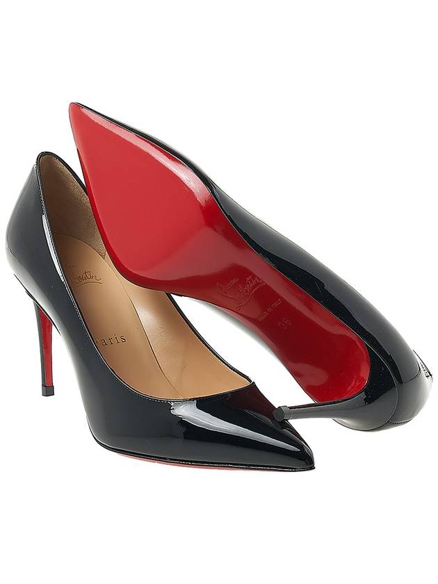 Women's Kate 85mm Patterned Calf Leather Pumps Heel Black - CHRISTIAN LOUBOUTIN - BALAAN 6