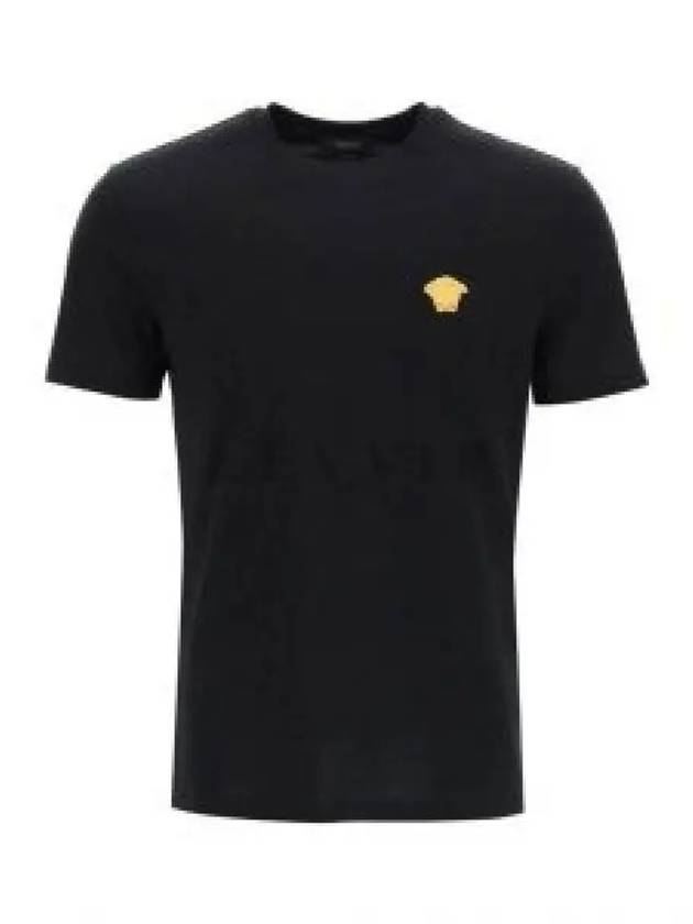 Medusa Embroidery Cotton Short Sleeve T-shirt Black - VERSACE - BALAAN 2