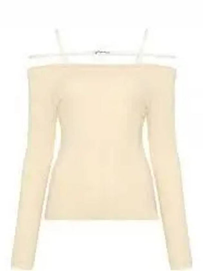 Women's Sierra Signature Long Sleeve T-Shirt Beige - JACQUEMUS - BALAAN 2