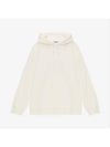 logo drawstring hooded top ivory - GANNI - BALAAN 4