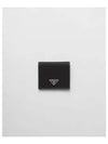 Enamel Triangle Logo Re-Nylon Half Wallet Black - PRADA - BALAAN 2