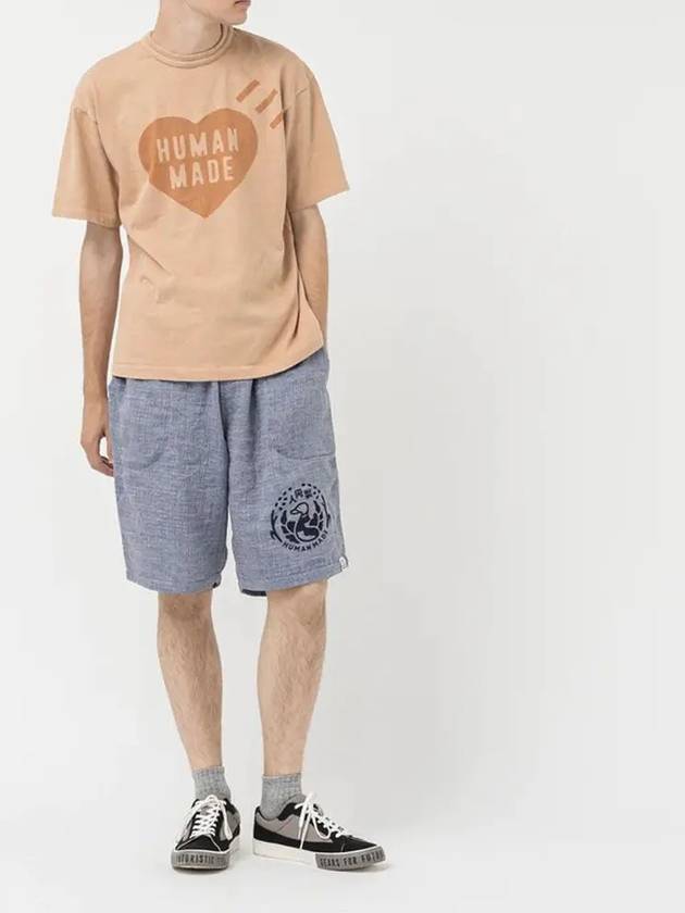 Plant Dyed Short Sleeve T Shirt Beige HM25CS055 - HUMAN MADE - BALAAN 4