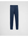 Triangle Logo Gabardine Straight Pants Navy - PRADA - BALAAN 2