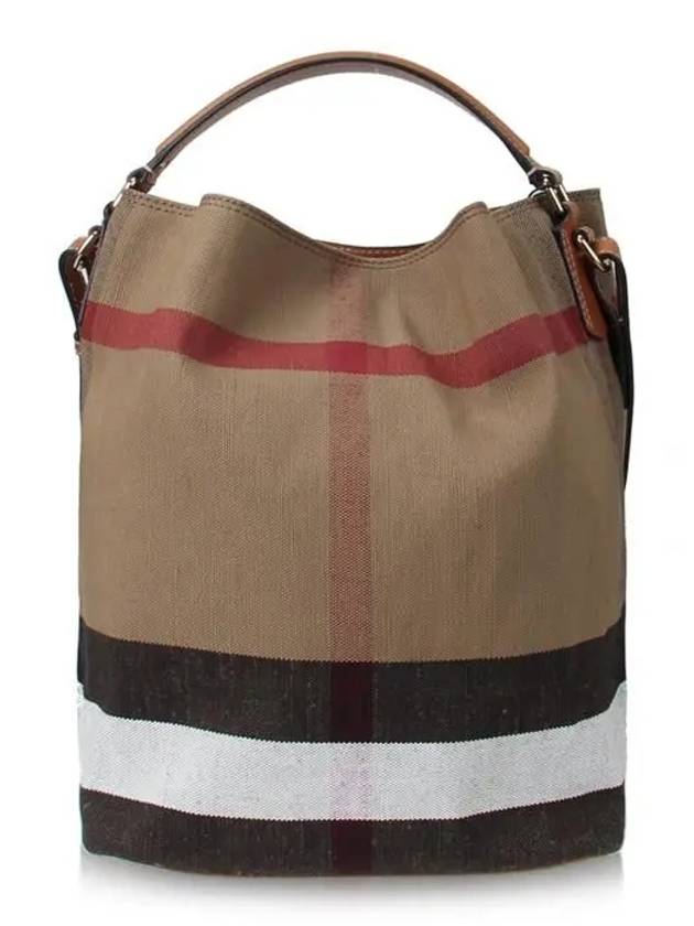 Canvas Check Ashby Shoulder Bag Brown - BURBERRY - BALAAN 2