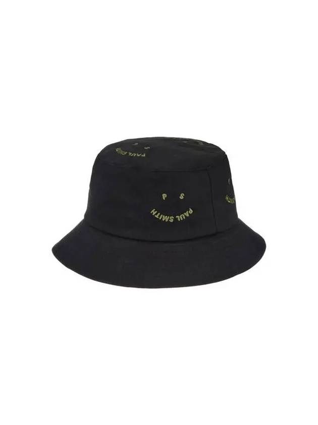 PS Happy Logo Embroidered Bucket Hat Black 271570 - PAUL SMITH - BALAAN 1