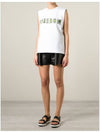 Freedom Print Cotton Sleeveless White - MSGM - BALAAN 4