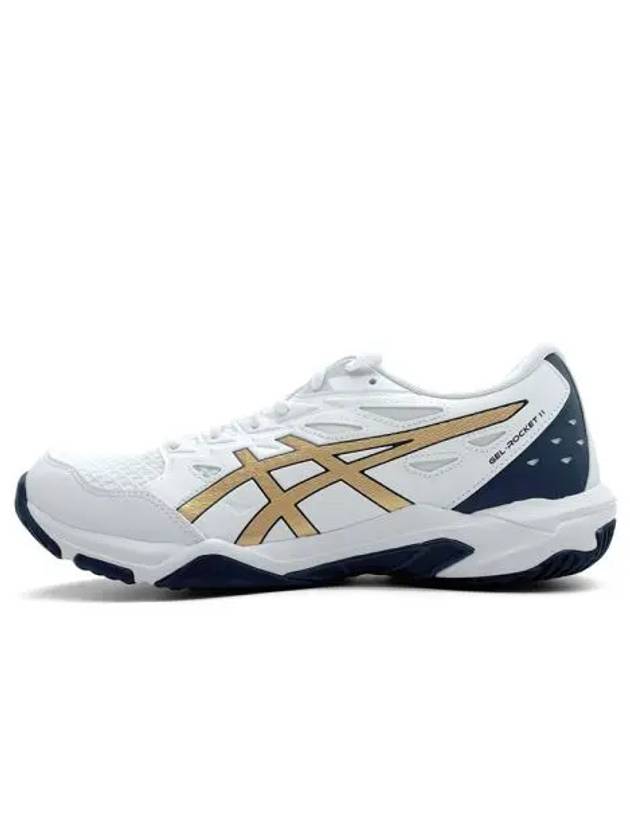 Gel Rocket 11 Low Top Sneakers Pure Gold White - ASICS - BALAAN 2