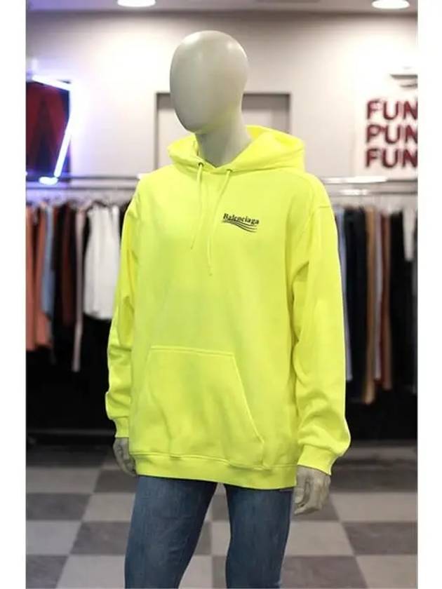 Men's Political Wave Logo Hoodie Neon - BALENCIAGA - BALAAN 6