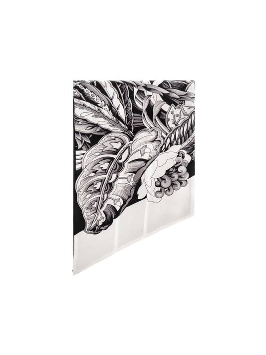 Animalier Print Silk Scarf White Black - SALVATORE FERRAGAMO - BALAAN 2