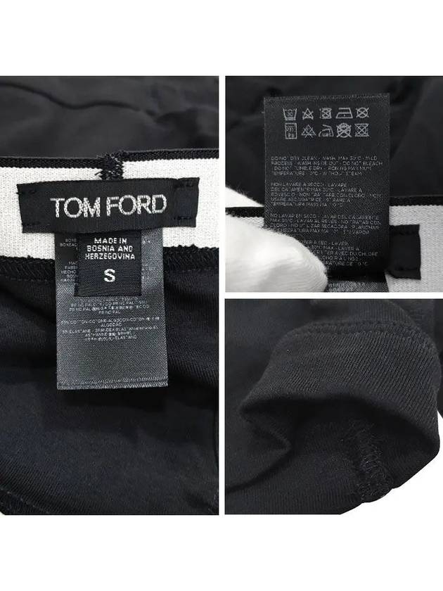 Men's Cotton Boxer Briefs Black 2 Pack - TOM FORD - BALAAN 4