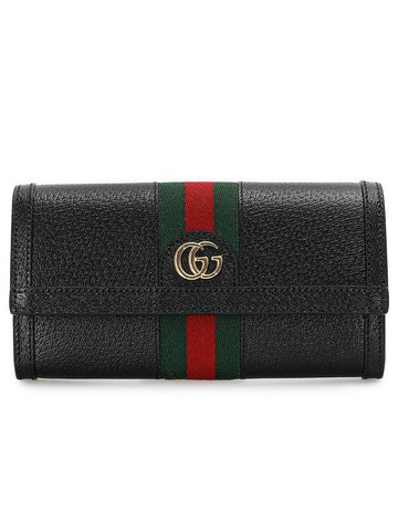 Ophidia GG Web Long Wallet Black - GUCCI - BALAAN 1