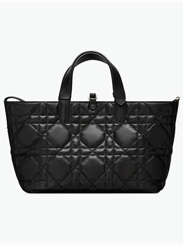 Toujours Macrocannage Calfskin Medium Tote Bag Black - DIOR - BALAAN 3