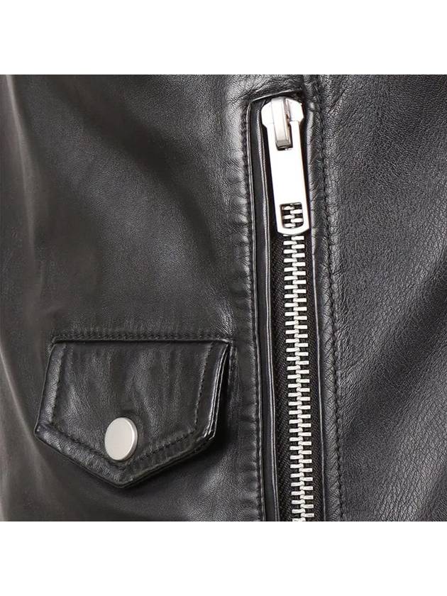 Slim fit biker leather black jumper - IKALOOOK - BALAAN 5