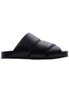 Bridge Leather Slippers Black - BOTTEGA VENETA - BALAAN 3