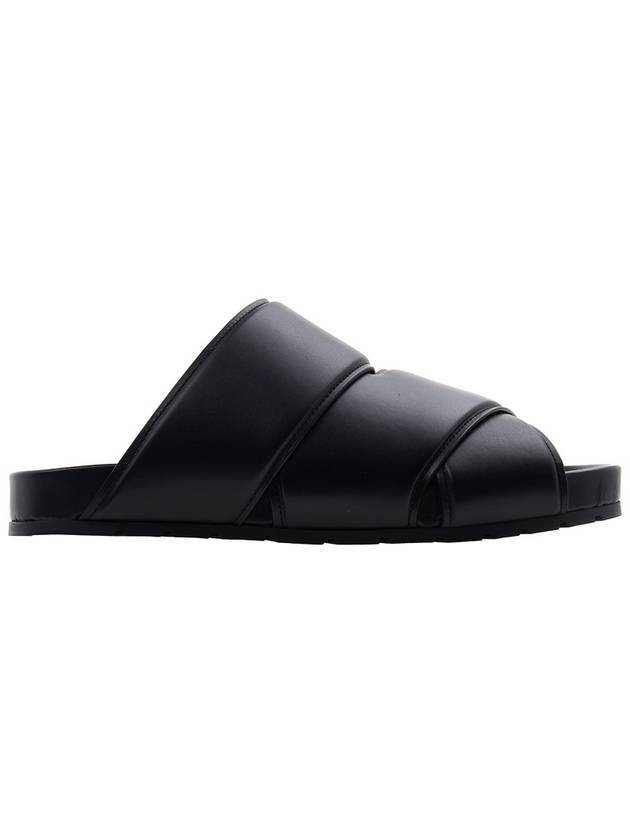 Bridge Leather Slippers Black - BOTTEGA VENETA - BALAAN 3