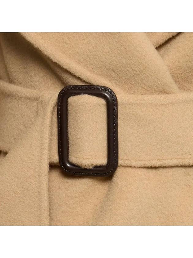 MANU Belted Wool Coat Beige 2425016041 065 - MAX MARA - BALAAN 4