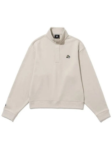 2ENIDUG High Neck Hidden Snap Sweatshirt IVORY - 20THHOLE - BALAAN 1