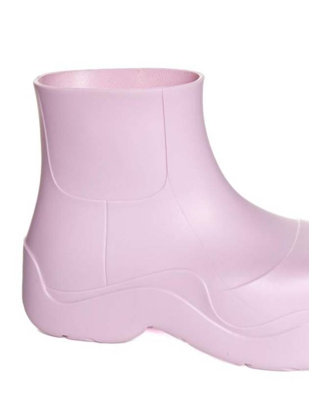 Puddle Rubber Ankle Rain Boots Pink - BOTTEGA VENETA - BALAAN 5