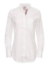 Logo Patch Cotton Shirt White - THOM BROWNE - BALAAN 2