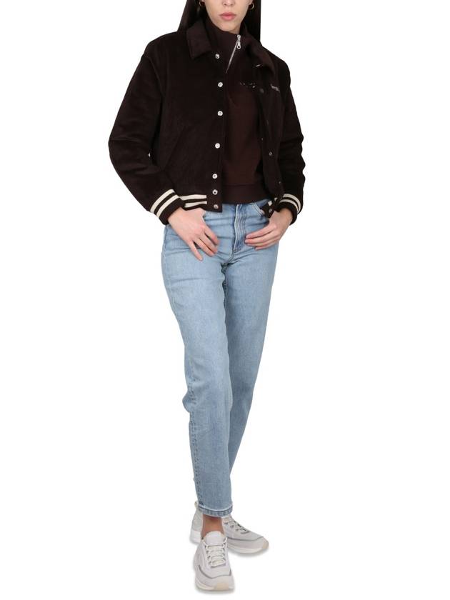 Wellness Corduroy Bomber Jacket Chocolate Cream - SPORTY & RICH - BALAAN 3