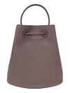 Women's Grainy Leather Small TB Bucket Bag Light Saddle Brown - BURBERRY - BALAAN 4