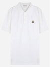 Logo Patch Short Sleeve Polo Shirt White - MONCLER - BALAAN 2