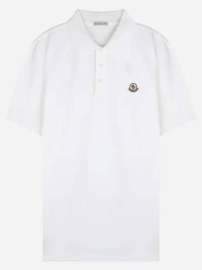 Logo patch short sleeve PK shirt white - MONCLER - BALAAN 2