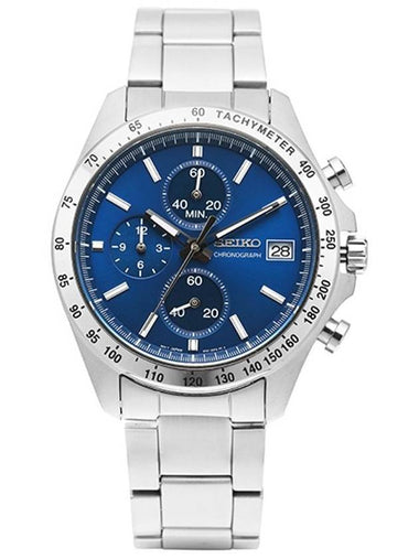 Spirit Chronograph Watch Silver Blue - SEIKO - BALAAN 1