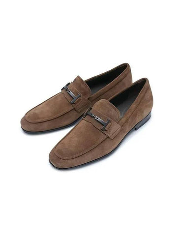 Men's Suede Loafers Brown - TOD'S - BALAAN 1