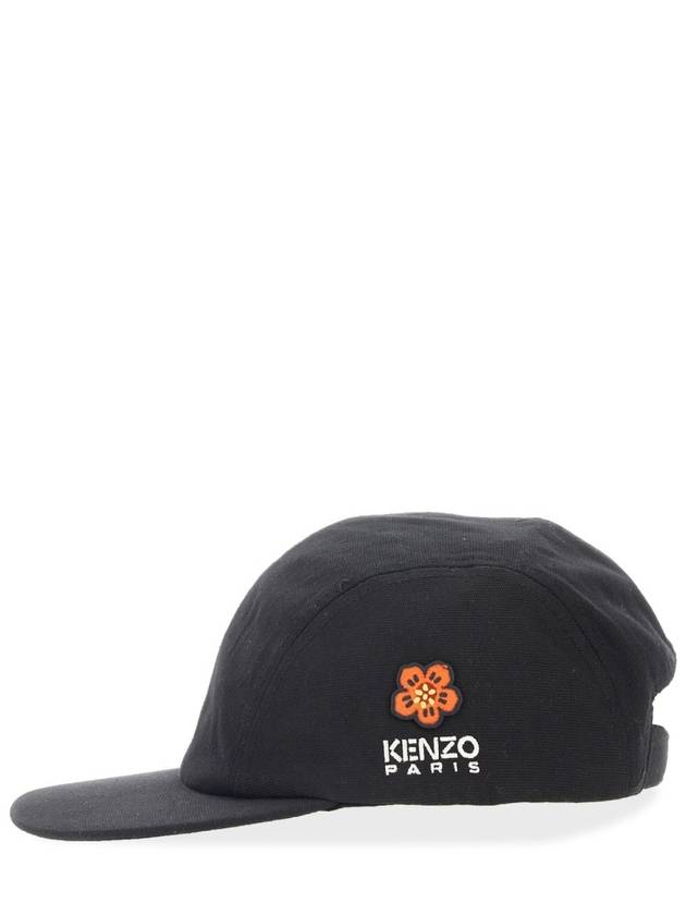 Boke Flower Embroidered Logo Baseball Hat Black - KENZO - BALAAN 3