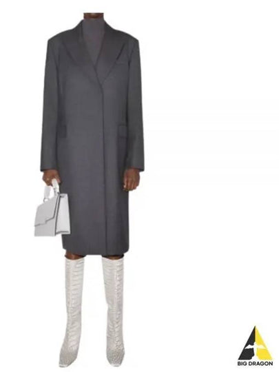 Polyester Wool Single Coat Grey - ACNE STUDIOS - BALAAN 2