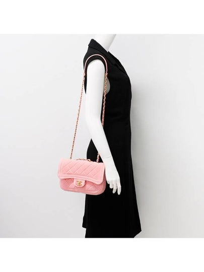 Women s Season Velvet Flap Bag Small - CHANEL - BALAAN 2