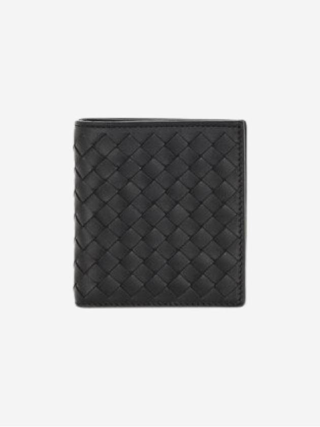 Intrecciato Small Folder Half Wallet Black - BOTTEGA VENETA - BALAAN 2