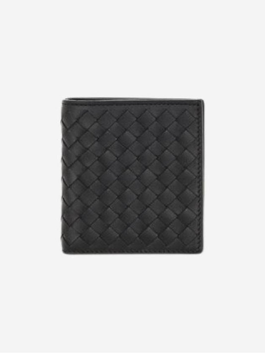 Intrecciato Small Folder Half Wallet Black - BOTTEGA VENETA - BALAAN 2