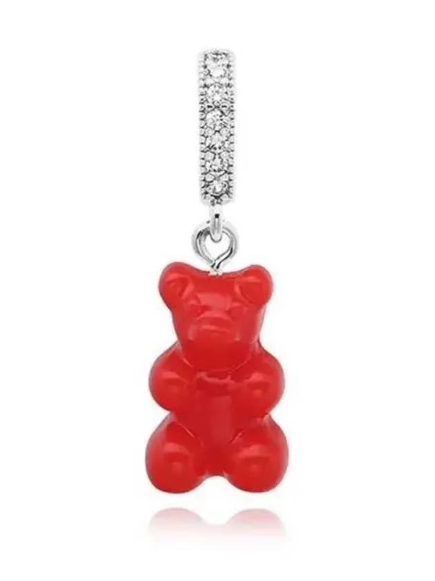 NOSTALGIA BEAR SANGRIA PAVE CONNECTOR SILVER Women s Charm 270441 - CRYSTAL HAZE - BALAAN 1