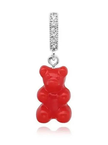 NOSTALGIA BEAR SANGRIA PAVE CONNECTOR SILVER Women s Charm 270441 - CRYSTAL HAZE - BALAAN 1