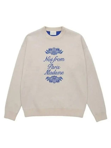 Drold Monsieur Paris Madame Crew Neck Sweatshirt PO119 CO055 BG - DROLE DE MONSIEUR - BALAAN 1