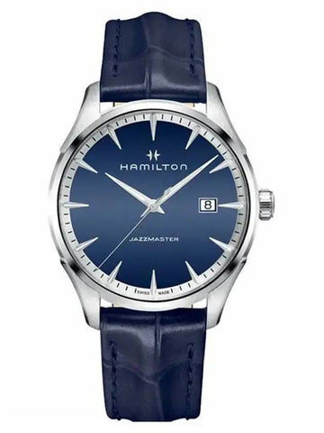 Jazzmaster Gent Quartz 40mm Leather Watch Navy - HAMILTON - BALAAN 1