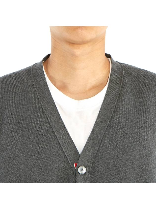 Milano Stitch 4-Bar Cardigan Medium Grey - THOM BROWNE - BALAAN 10