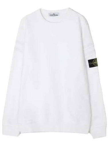 Brushed cotton fleece double pocket crew neck sweatshirt regular fit - STONE ISLAND - BALAAN 1