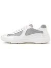 America's Cup Low Top Sneakers Silver White - PRADA - BALAAN 5