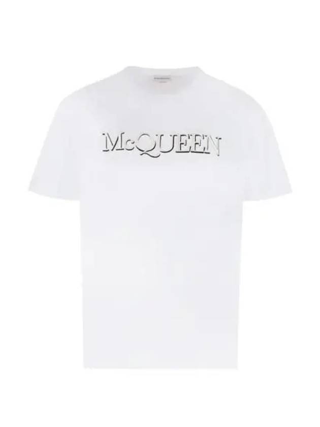 Girocolo Logo Short Sleeve T-Shirt White - ALEXANDER MCQUEEN - BALAAN 2