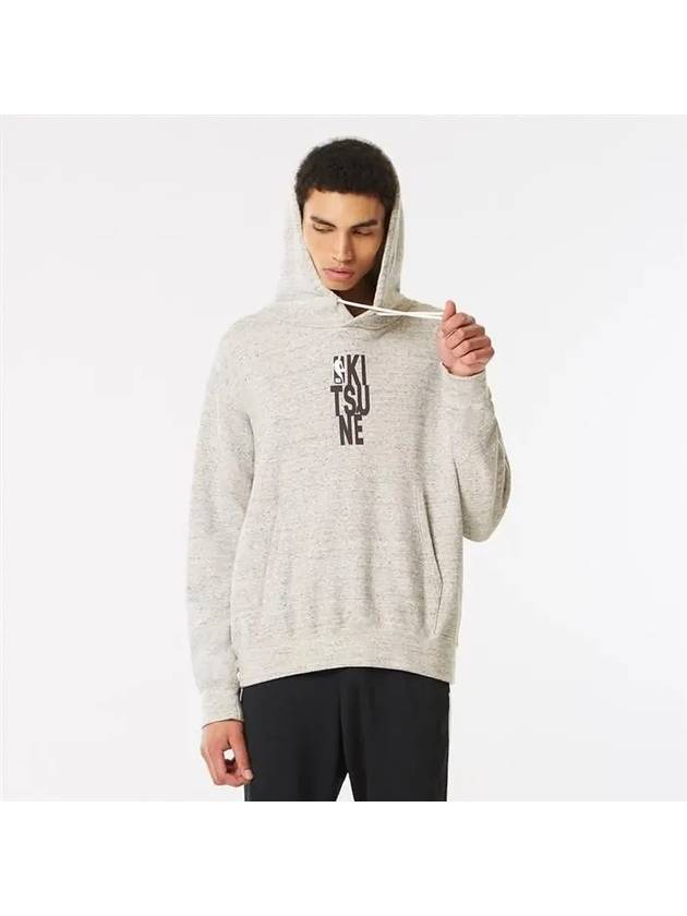 Maison Kitsune NBA Collaboration Logo Hooded Sweatshirt - MAISON KITSUNE - BALAAN 3