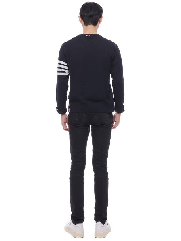 4 Bar Stripe Classic Wool Knit Top Navy - THOM BROWNE - BALAAN 6