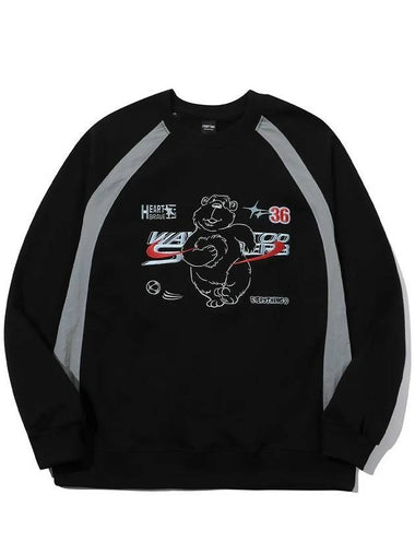 Shooting Bear Raglan Sweatshirt Black - CPGN STUDIO - BALAAN 1