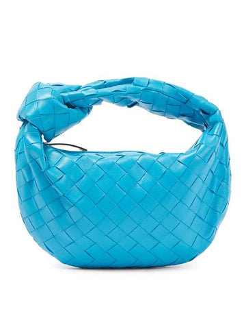 Jodie Intrecciato Small Tote Bag Blue - BOTTEGA VENETA - BALAAN 1